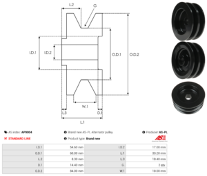 Poulie alternateur AP9004