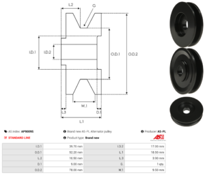 Poulie alternateur AP9009S