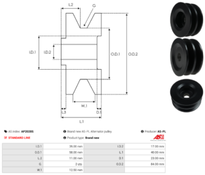 Poulie alternateur AP2020S
