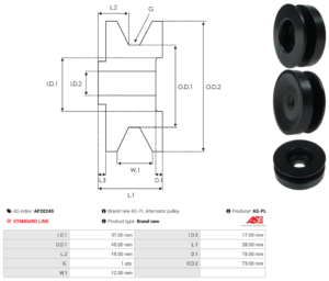 Poulie alternateur AP2024S
