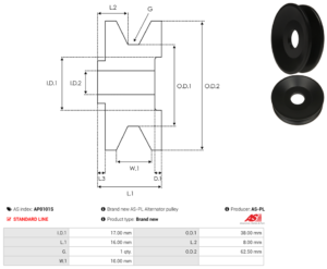 Poulie alternateur AP0101S