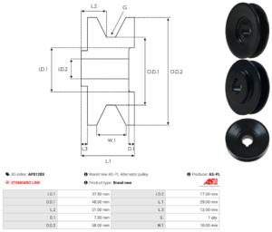 Poulie alternateur AP0120S