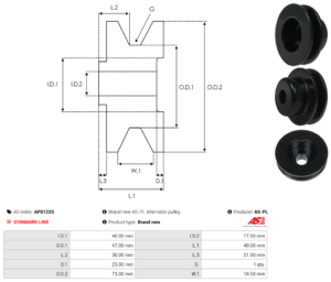 Poulie alternateur AP0122S