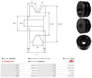 Poulie alternateur AP0124S