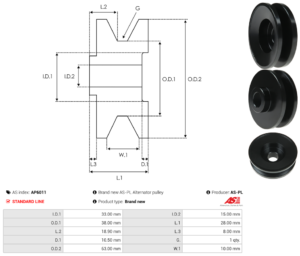 Poulie alternateur AP6011