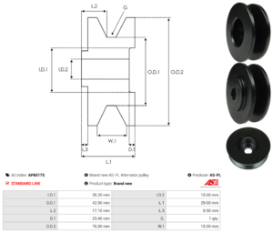 Poulie alternateur AP6017S
