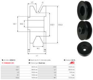 Poulie alternateur AP6021S