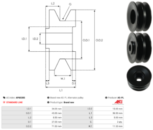 Poulie alternateur AP6028S