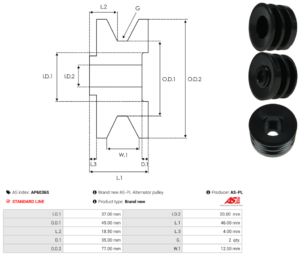 Poulie alternateur AP6036S