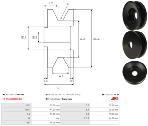 Poulie alternateur AP6044S