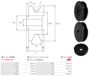 Poulie alternateur AP3056S