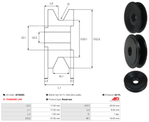 Poulie alternateur AP3060S