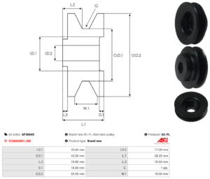 Poulie alternateur AP3064S