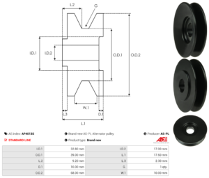 Poulie alternateur AP4013S