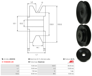 Poulie alternateur AP4015S