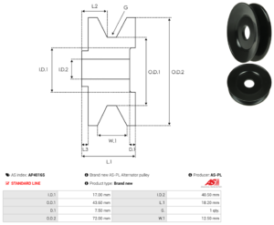 Poulie alternateur AP4016S