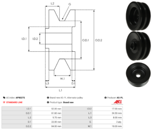 Poulie alternateur AP9027S