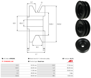 Poulie alternateur AP9029S