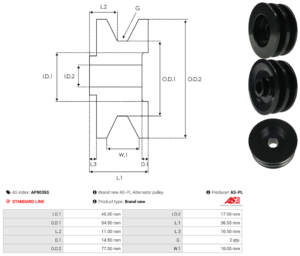Poulie alternateur AP9035S