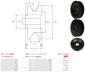 Poulie alternateur AP9039S