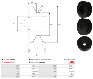 Poulie alternateur AP9040S