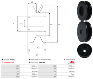 Poulie alternateur AP9041S