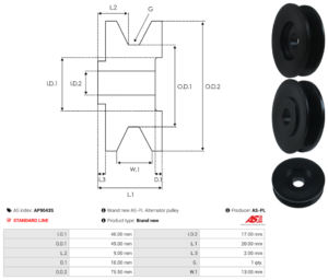 Poulie alternateur AP9043S