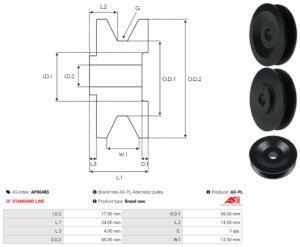Poulie alternateur AP9048S