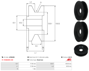 Poulie alternateur AP9049S