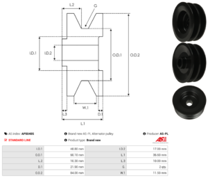 Poulie alternateur AP5040S