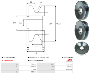 Poulie alternateur AP5048S