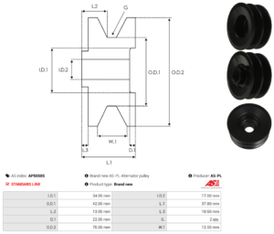 Poulie alternateur AP5050S