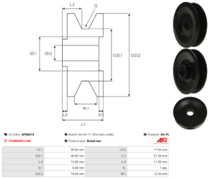 Poulie alternateur AP5051S