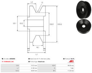 Poulie alternateur AP5059S