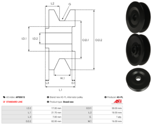 Poulie alternateur AP5061S