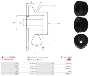 Poulie alternateur AP5062S
