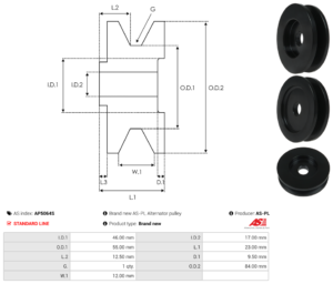 Poulie alternateur AP5064S