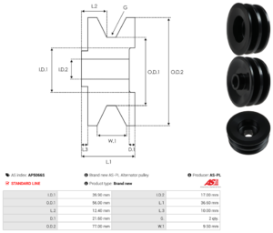 Poulie alternateur AP5066S
