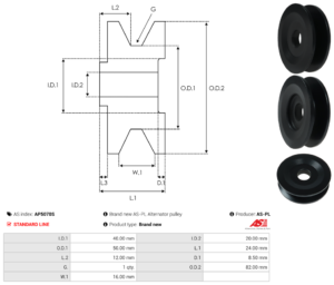 Poulie alternateur AP5070S
