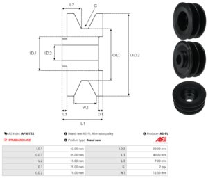 Poulie alternateur AP5072S