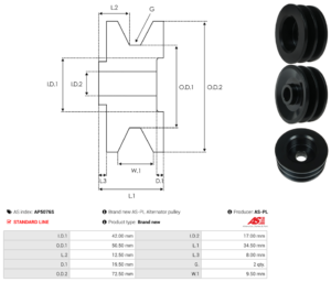 Poulie alternateur AP5076S