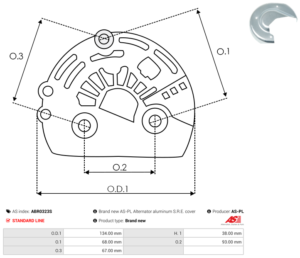 Capot alternateur ABR0323S