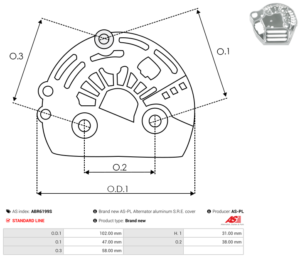 Capot alternateur ABR6199S