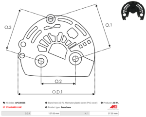 Capot alternateur APC3050S