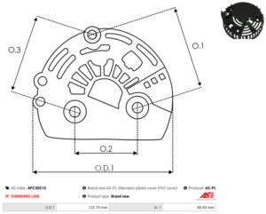 Capot alternateur APC3051S