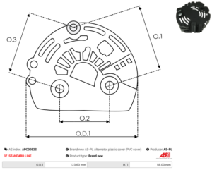 Capot alternateur APC3052S