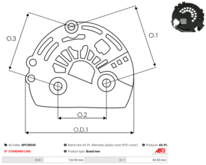 Capot alternateur APC3054S
