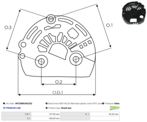 Capot alternateur APC3060(VALEO)
