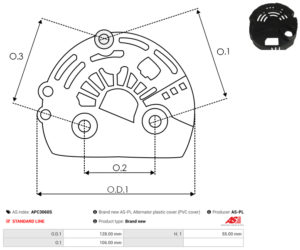 Capot alternateur APC3060S