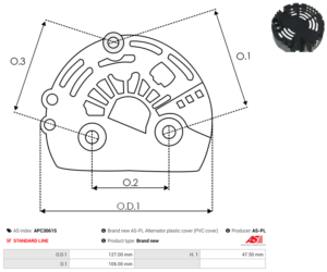 Capot alternateur APC3061S